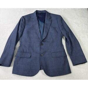 Bonobos Blazer Mens 42R Blue Marzotto Wool Jacket Slim Fit Glen Check Italian